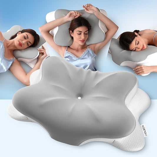 Cervical Neck Pillow for Neck Pain, Ergonomic Memory Foam for Side & Back Sleepers