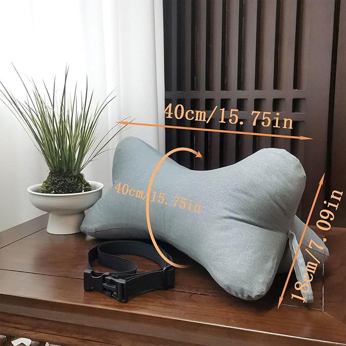 Neck & Cervical Pillows Dog Bone Shaped Travel Neck Pillows With Washable Removable Cover Have Loops On Either End For Car Bus Truck Driving Comfort Head Rest Support Neck Chiropractic Pillow (Color