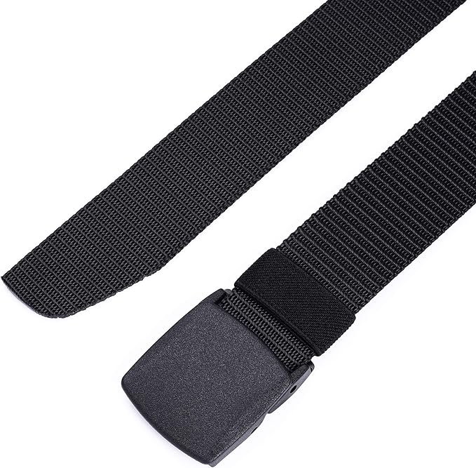 Mile High Life Nylon Web Belt Outdoor Military Belt With TSA Safe Plastic Buckle Belt