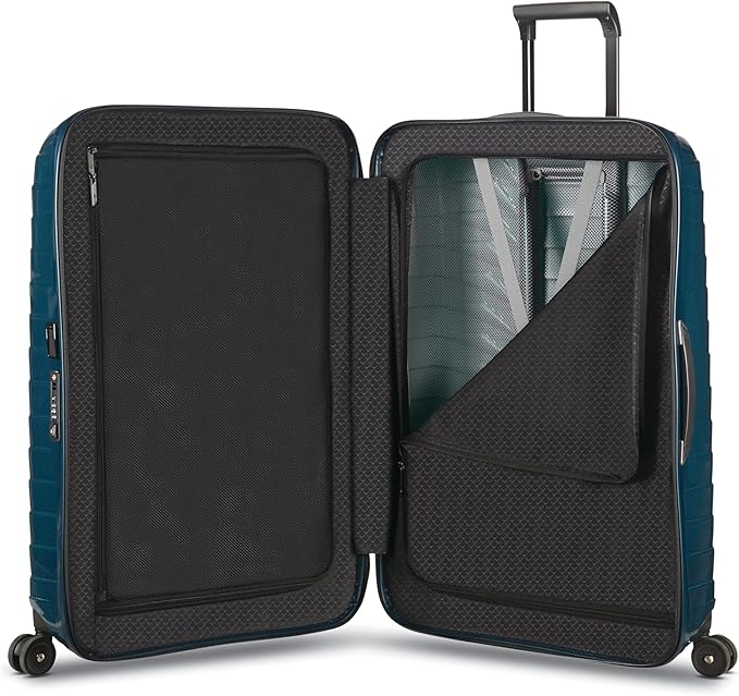 Samsonite Proxis Medium Hardside Luggage with Dual Spinner Wheels - Innovative Roxkin™ Lightweight Shell With Ultimate Durability- Includes TSA Lock, Ergonomic Telescoping Handle - Petrol Blue