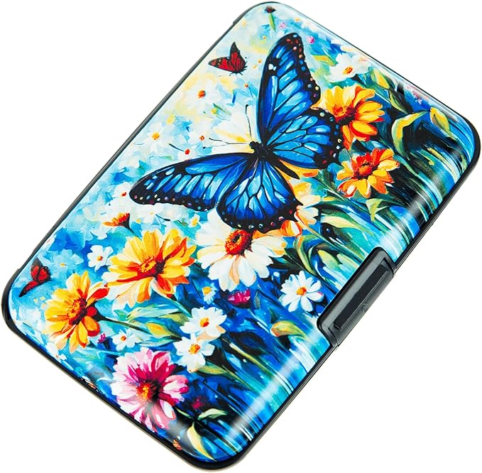 Credit Card Holder Small RFID Blocking Wallet Business Metal Slim Mini Aluminum Hard Case for Women Men