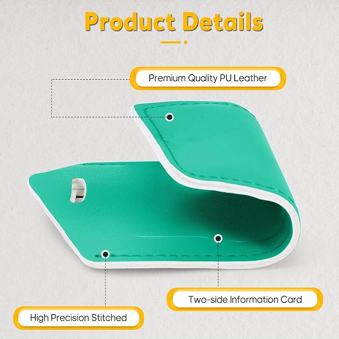 Travelambo Luggage Tags for Suitcases Faux Leather Privacy Protection 6 Pack Bag Tags Travel Accessories Essential, Blooming Green