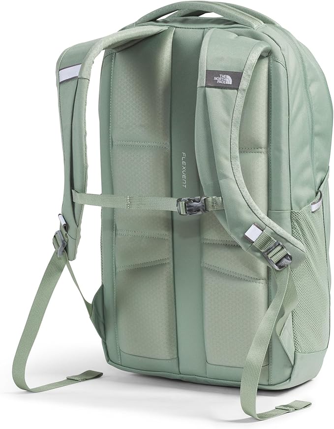 The North Face Women's Vault Everyday Laptop Backpack - Commuter Travel Bag, Water-Repellent, Spacious Main Compartment, Slate Moss/White Dune, One Size