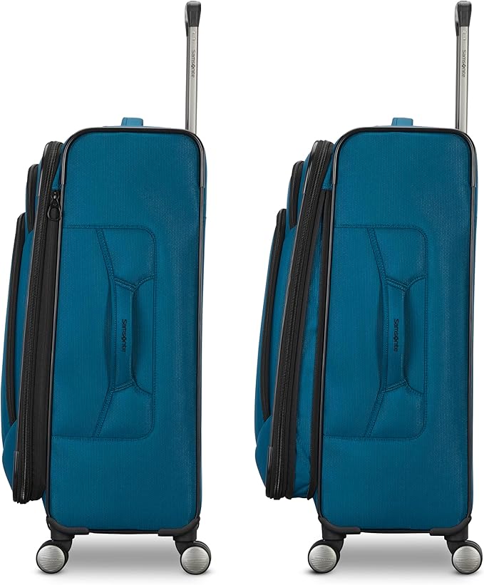 Samsonite Ascella 4 Medium Checked Luggage - Cerulean Blue