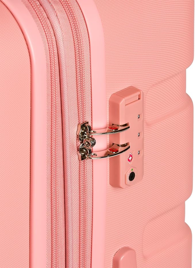 SwissGear 7366 Signature Hardside Expandable Luggage with Spinner Wheels, TSA Lock, Coral Almond, Checked-Large 27-Inch