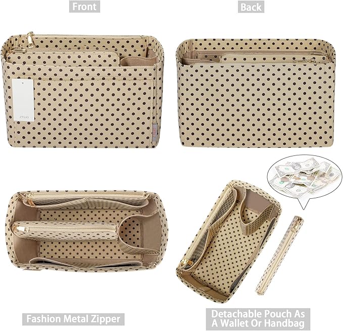 ZTUJO Purse Organizer, Felt Bag Organizer Purse Organizer Insert For Speedy, Neverfull, Graceful, Neverfull,Tote, Handbag,Shaper