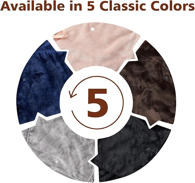 Travel Blanket with Carry Bag, Lightweight Wearable Airplane Blanket, Soft Packable Throw for Travel & Office Coffee Brown