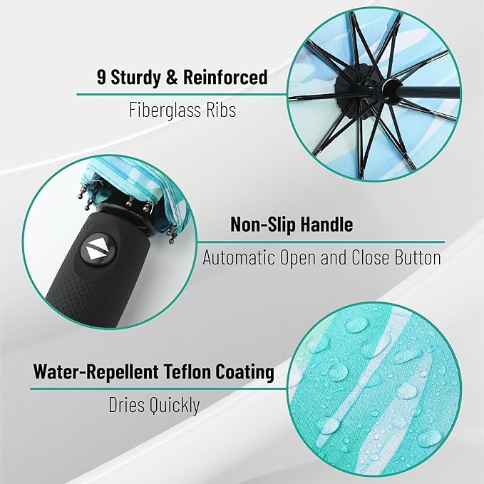 Mr. Pen- Windproof Travel Umbrella, Automatic Umbrellas for Rain, Compact