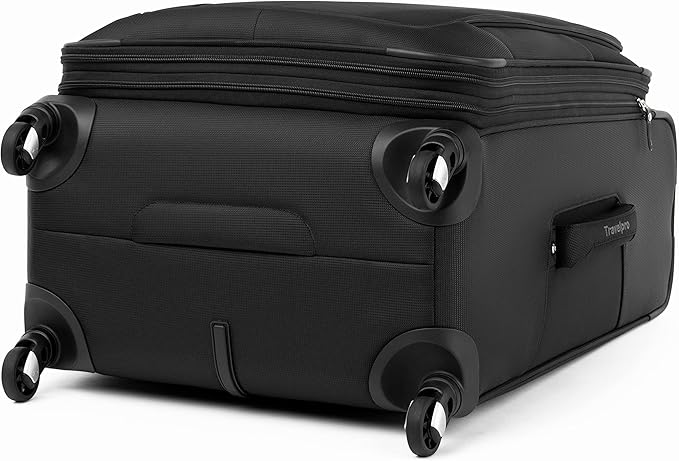 Travelpro Maxlite 5 Softside Expandable Luggage with 4 Spinner Wheels, Lightweight Suitcase, Men and Women, Black, Checked-Medium 25-Inch