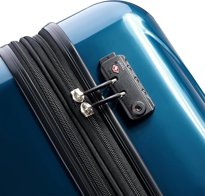 DELSEY PARIS Helium Aero Hardside Expandable Luggage with Spinner Wheels, Teal, Carry-On Plus 21 Inch