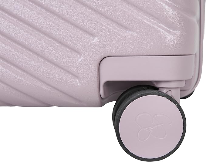 Jessica Simpson Abilene 28" Expandable 8-Wheel Spinner Large Checked Luggage Suitcase, Elderberry