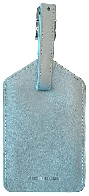 Chambray Genuine Top Grain Leather Luggage Tag