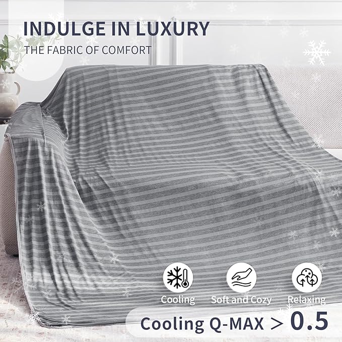 Guohaoi Cooling Blankets for Hot Sleepers,Arc-Chill Q-Max >0.5 Cool Fiber,100% Oeko-Tex Certified,Twin Full Size Lightweight Summer Cool Blanket for Travel/Outdoor Ultra Cold Breathable,60''x90''