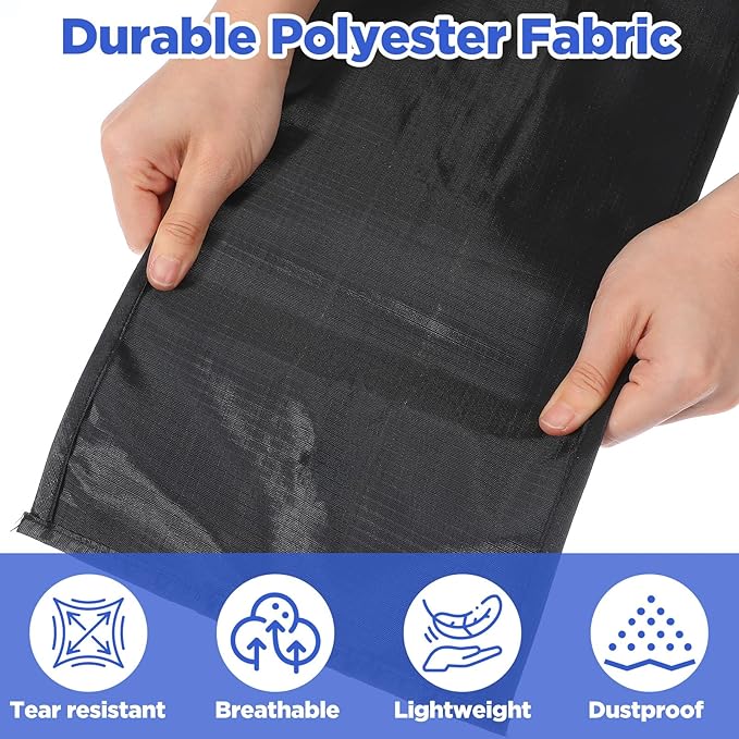 12 Pack Waterproof Shoe Bags for Travel, Portable Shoes Organizer with Zipper, Black and Grey Shoe Pouches for Men and Women
