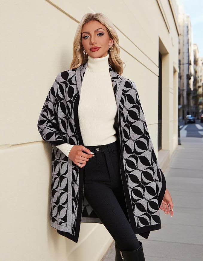 PULI Women's Pashmina Shawl Wraps for Evening Dress Large Scarf Blanket Long Wedding Bridal Winter Warm Shoulder Wrap