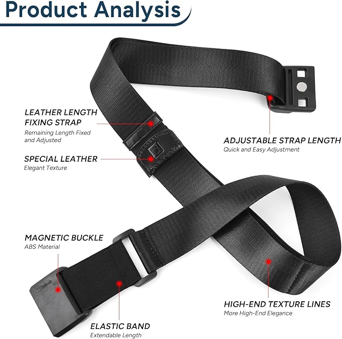Travel Inspira Magnetic Quick-Release Travel Belt for Luggage Strap - Hands-Free, Lightens Load, Secures Multiple Bags, Adjustable & Lightweight for Effortless Travel
