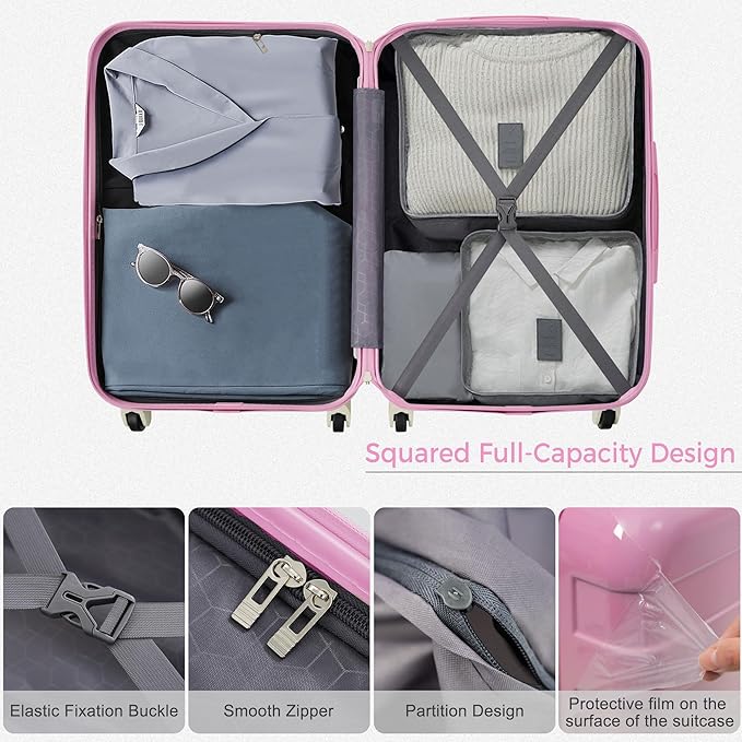 3 Piece ABS Hardshell Suitcase Sets – Lightweight, Tough & Scratch-Resistant