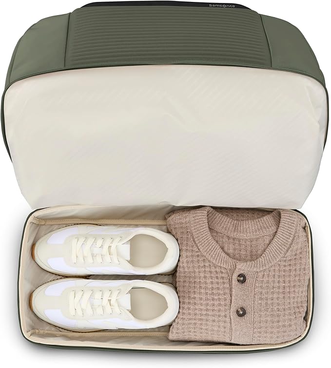 Samsonite Paralux Weekender Duffel Bag, Travel Carry-On Bag with Wide Opening, Drop-Bottom Shoe & Laundry Compartment, AirTag Holder, StackIt Strap - Business & Leisure Travel Bag