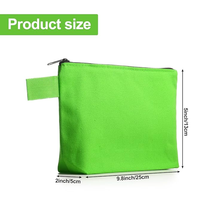 Saintrygo 30 Pcs Canvas Makeup Bags Bulk for Women Cosmetic Bags Small Travel Canvas Zipper Pouch Blank DIY Multipurpose Toiletry Hygiene Pouch for Women Purse Pencil Case(Classic,9.8 x 5 x 2 Inch)