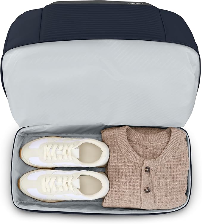 Samsonite Paralux Weekender Duffel Bag, Travel Carry-On Bag with Wide Opening, Drop-Bottom Shoe & Laundry Compartment, AirTag Holder, StackIt Strap - Business & Leisure Travel Bag
