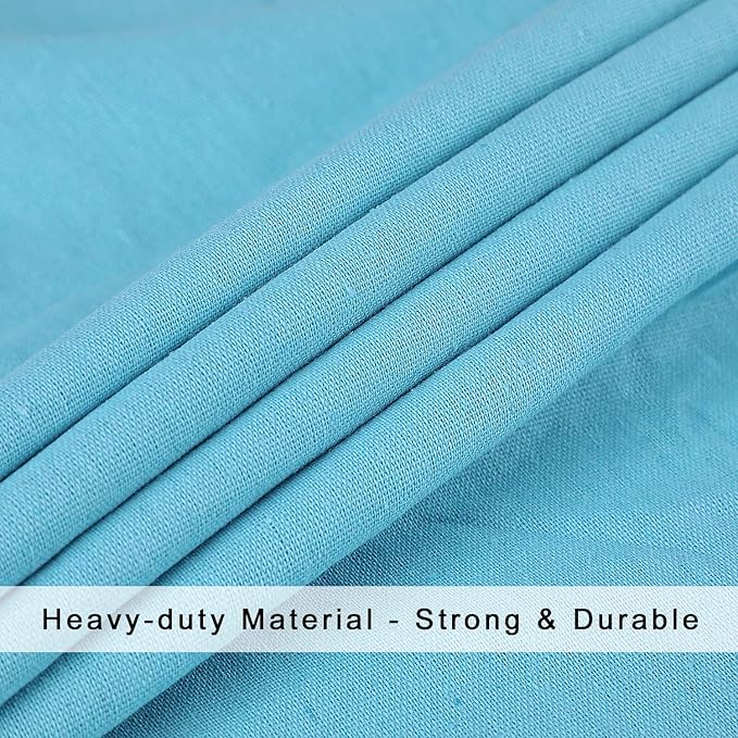 Heavy Duty Laundry Bag with Drawstring and Handle, Extra Large Travel Dirty Clothes Bag for Laundromat and Household, Durable Rip-Stop Laundry Hamper Liner, 28 x 40 Inch by SANFERGE, Light Blue