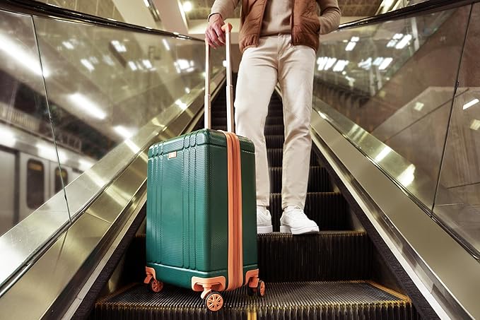 Dockers Hooper Hardside Expandable 8-Wheel Spinner Travel Checked Luggage, 28-Inch, Ponderosa Pine