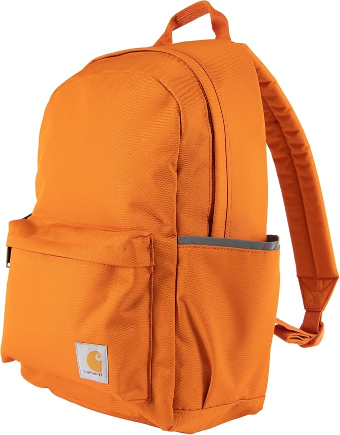 Carhartt 21L Classic Laptop Backpack, Water-Resistant Pack W/ 15" Laptop Sleeve and Organizational Compartments, Marmalade