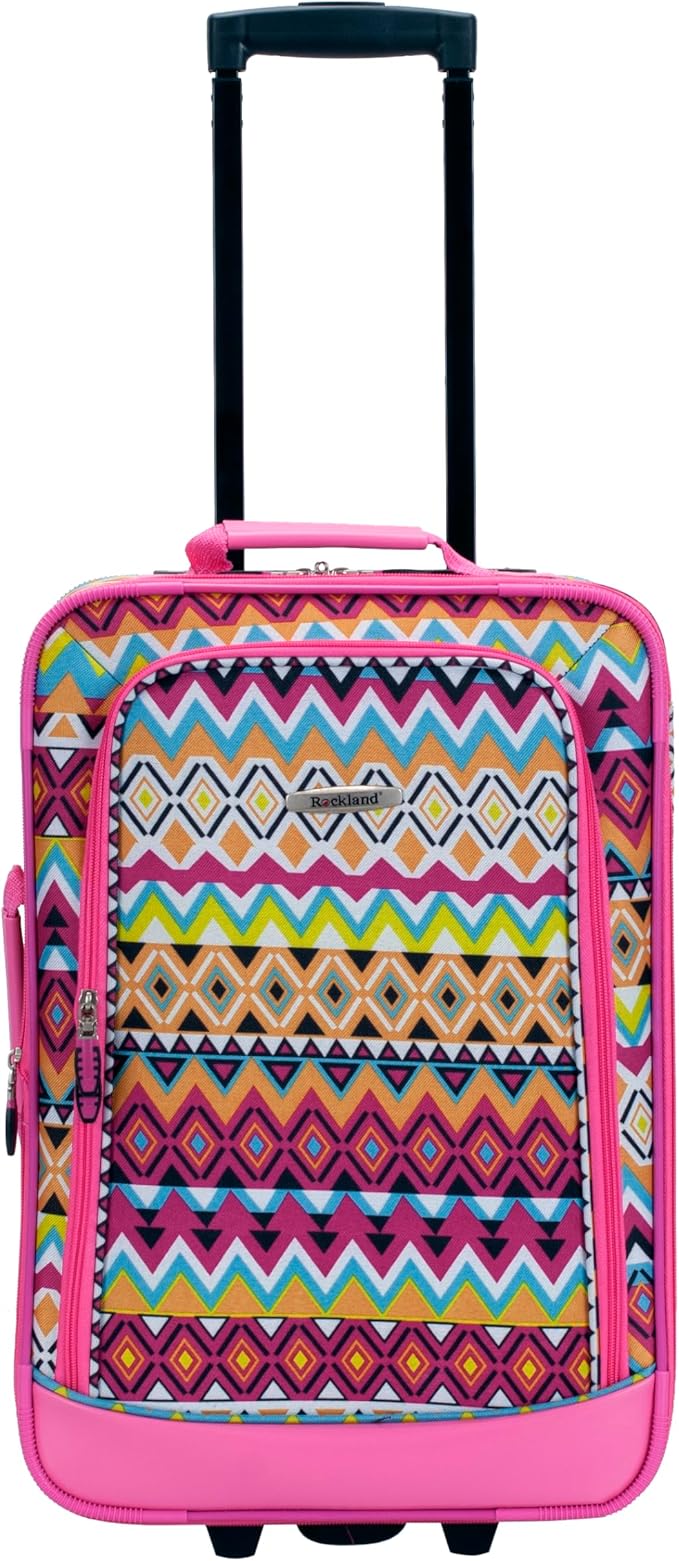 Rockland Fashion Softside Upright Luggage Set, Tribal, 2-Piece (14/19)