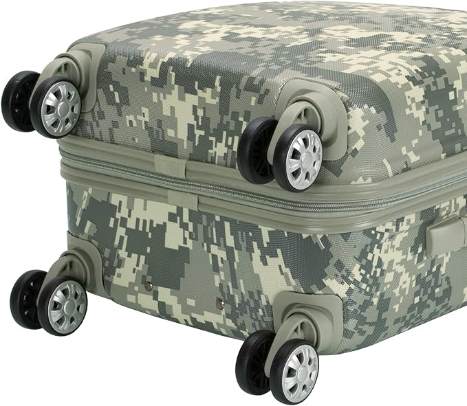 Rockland Safari Hardside Spinner Wheel Luggage, ACU CAMO, Carry-On 20"