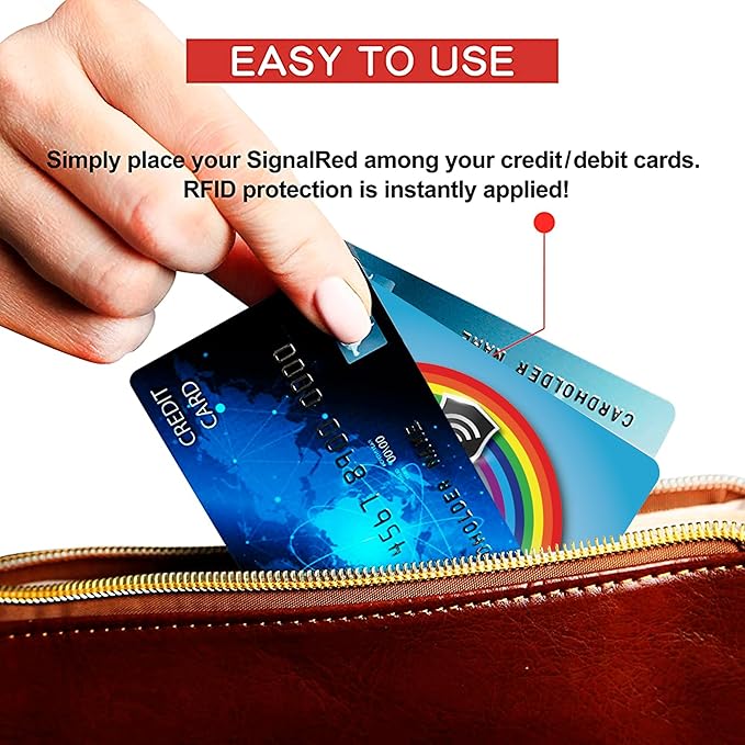 SaiTech IT 5 Pack RFID Blocking Card Protect Your Entire Wallet, Purse, and Cards from NFC Contactless Theft Wallet for Men & Women (Rainbow-Blue)