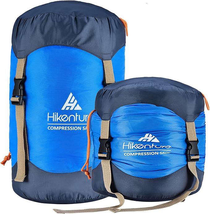 Hikenture Compression Sack for Sleeping Bag, Upgrade Anti-Tear Nylon Sleeping Bag Stuff Sack, 10L/14L/20L/30L Water-Resistant Compression Bag, Storage Bag