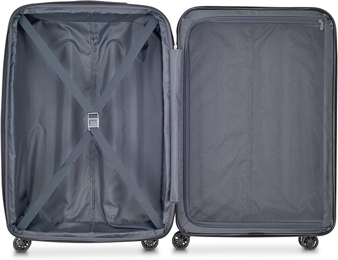 DELSEY PARIS Helium Aero Hardside Expandable Luggage with Spinner Wheels, Blue Cobalt, Checked-Medium 24 Inch
