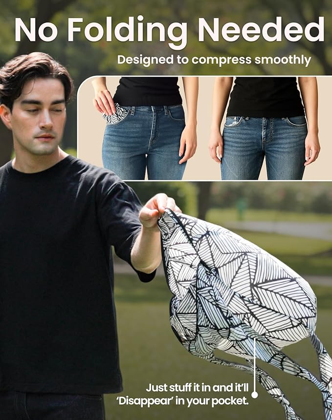 Nanobag Daypack - Ultralight 16L Foldable Travel & Hiking Backpack, Reusable, Packable, Collapsible Bag for Men & Women