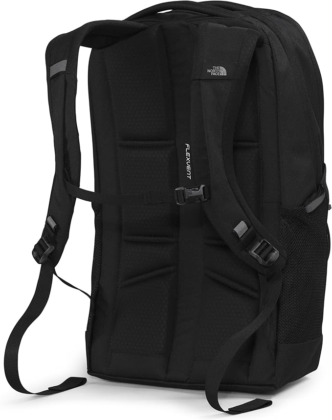THE NORTH FACE Women's Jester Luxe Everyday Laptop Backpack, TNF Black/Burnt Coral Metallic, One Size