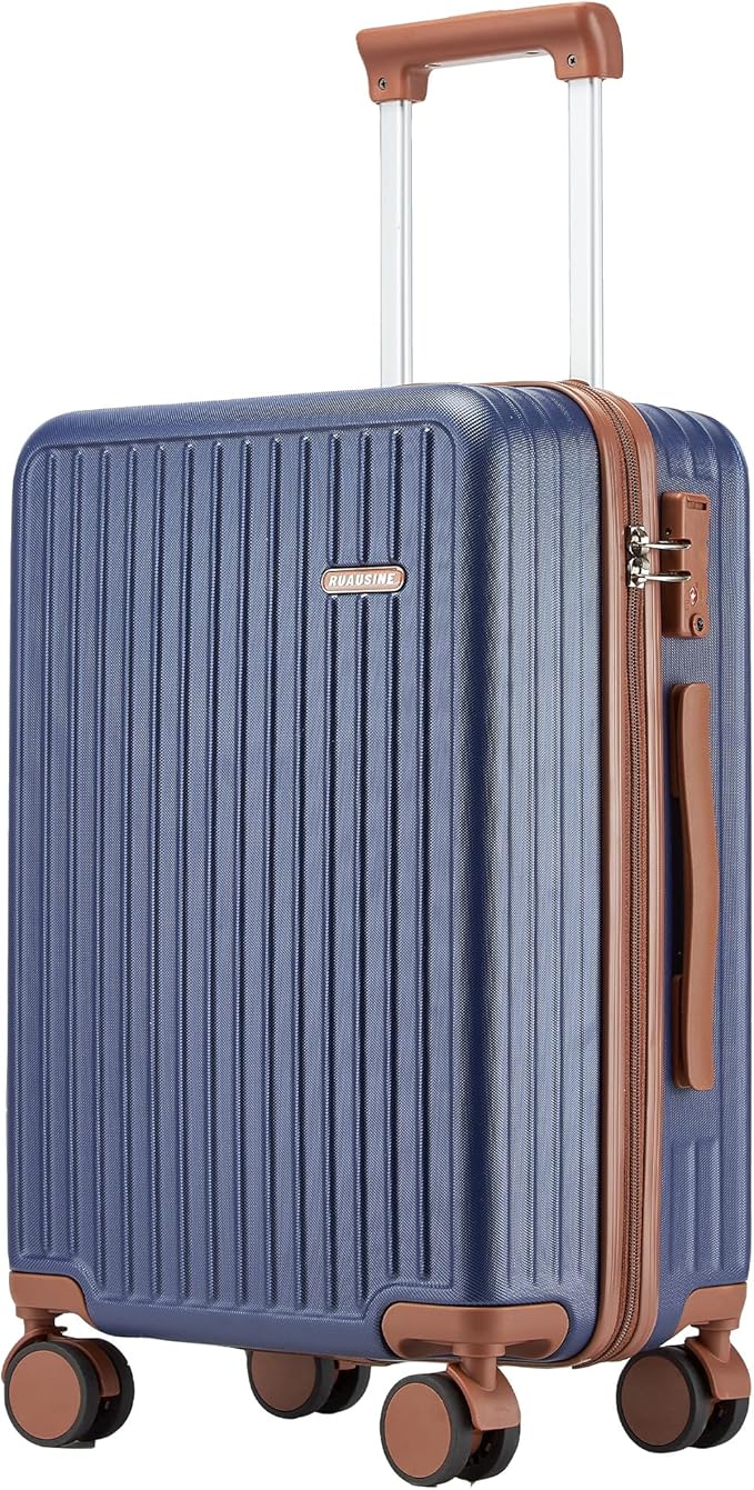 Carry on Luggage Airline Approved, Hardside Carry-on Suitcase with Spinner Wheels, Hard Shell Lightweight Small Travel Luggage with TSA Lock (Blue)