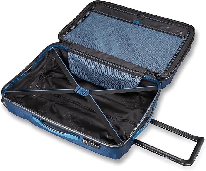 Samsonite SWERV DLX Spinner 4 Wheel 3-Piece Set Hard Side Travel Suitcase with Side Carry Handle, Telescopic Handle, and TSA Lock, Lagoon
