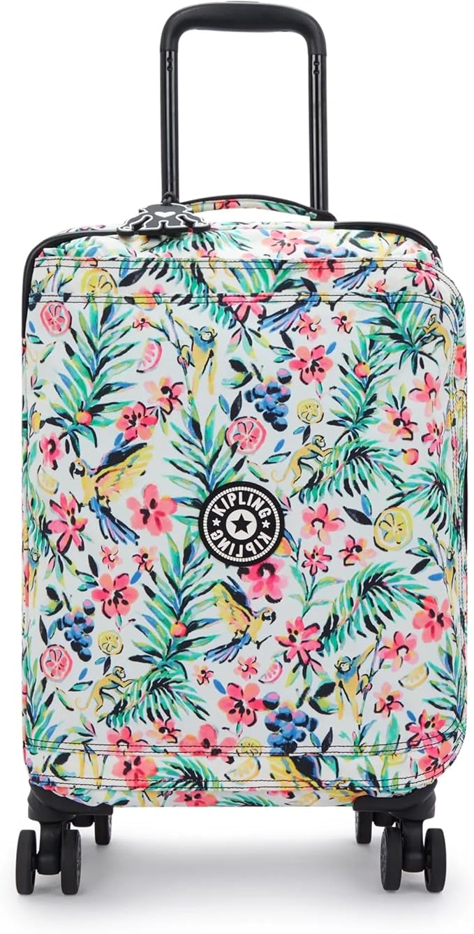 Kipling Women's Spontaneous Small Prt Softside Spinner Wheel Luggage, Integrated TSA Accepted Lock