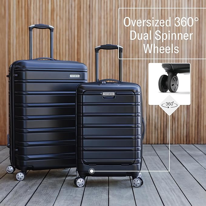 Samsonite Omni 2 Hardside 3 Piece Set - Includes Global Carry-On, Medium, & Large Checked Suitcases - 360° Dual Spinner Wheels - Integrated TSA Lock & Expansion - Amazon Exclusive - Nova Teal