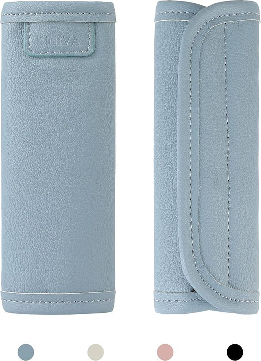 KINIVA Leather Luggage Handle Wrap 2 Pack Set,Luggage Identifiers Tags Markers for Luggage Suitcase,Travel Accessories
