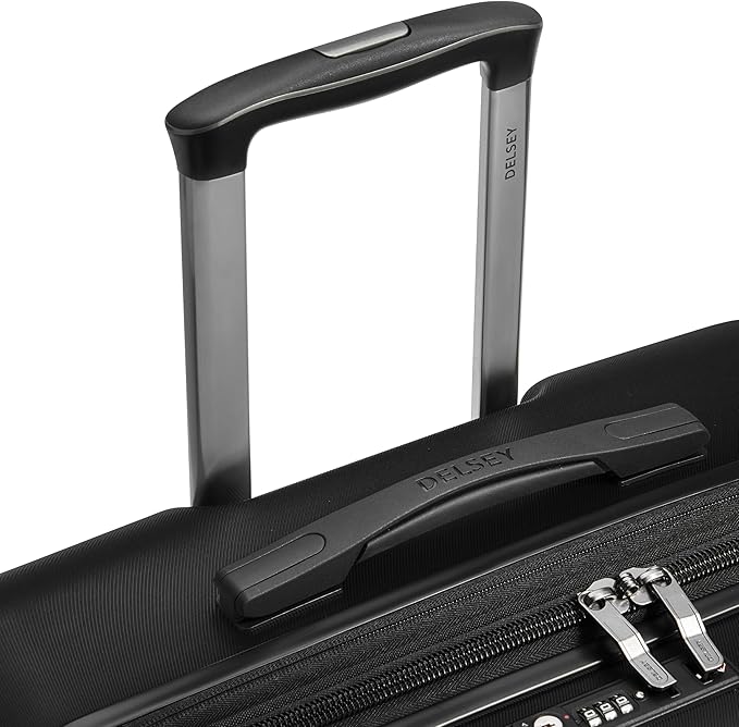 DELSEY PARIS Cruise 3.0 Hardside Expandable Luggage with Spinner Wheels, Black, Checked-Large 28 Inch