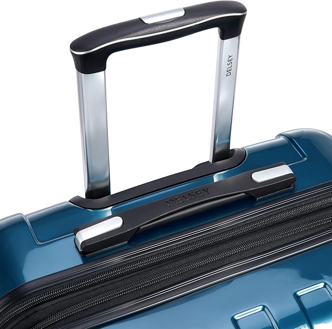 DELSEY PARIS Helium Aero Hardside Expandable Luggage with Spinner Wheels, Teal, Checked-Medium 24 Inch