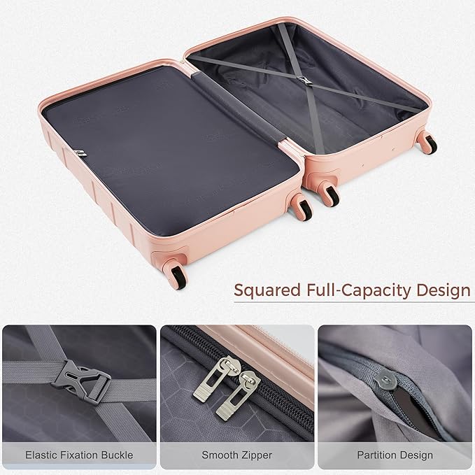 4 Pcs ABS Hardshell Luggage Set Spinner Wheel Suitcase TSA Lock Suitcase