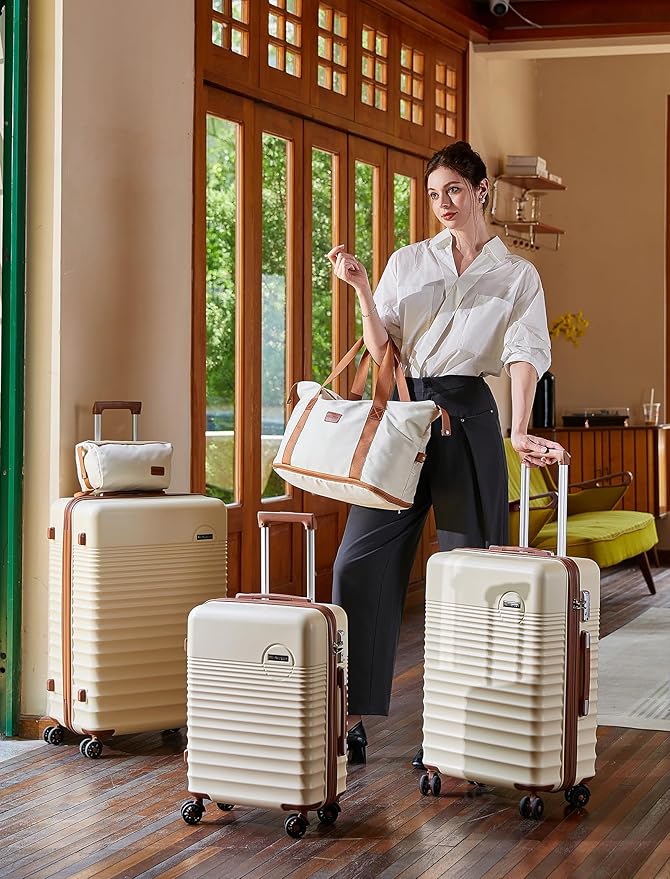 Luggage Sets 5 Piece, Suitcases with Wheels, Hardshell Suitcase Set, ABS Carry on Luggage Set with TSA Lock, Travel Luggage