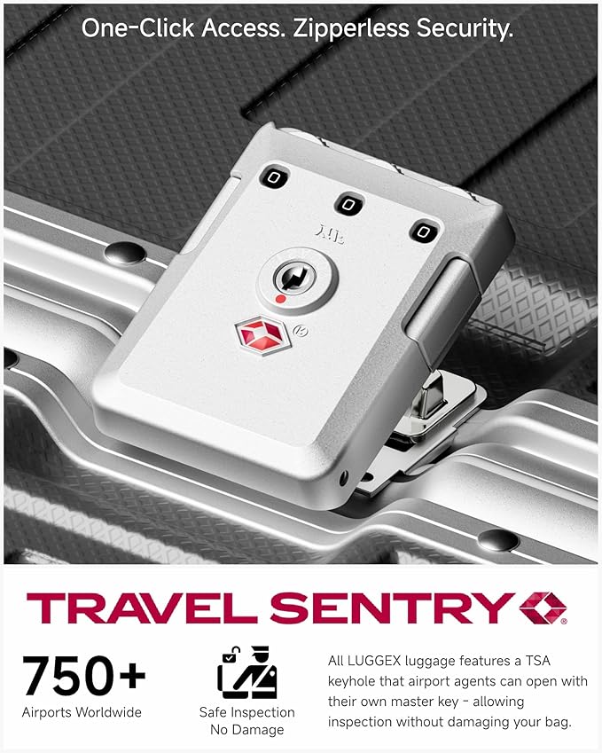 Checked Luggage with Spinner Wheels, 8010S Aluminum Frame Zipperless Polycarbonate Hard Shell Suitcase (ZX-Core, Charcoal Metallic, 24 Inch)