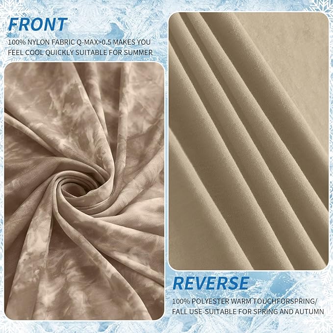 Guohaoi Cooling Blanket (90"x108"King Size) for HotSleepers,Decortive Tie Dye,Absorbs Heat to Keep Body Cool for Night Sweats,Arc-Chill Q-Max >0.5 Cool Fiber,Keep Cool,Hypo-Allergenic,All-Season.
