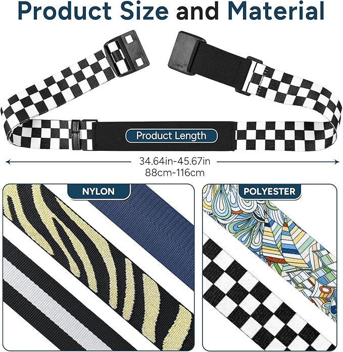 Travel Inspira Magnetic Quick-Release Travel Belt for Luggage Strap - Hands-Free, Lightens Load, Secures Multiple Bags, Adjustable & Lightweight for Effortless Travel