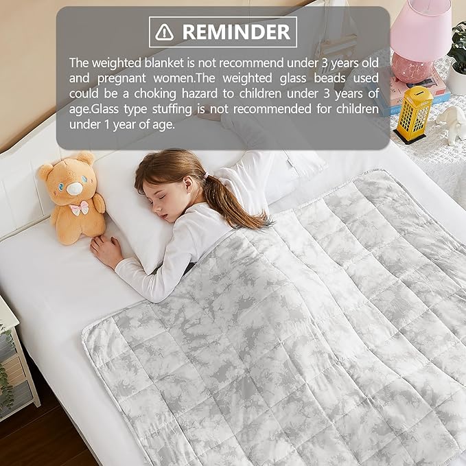 L'AGRATY Weighted Blanket - 36"x48" 3lbs Microfiber Material with Glass Beads Small Blanket for All-Season Summer Fall Winter Soft Thick