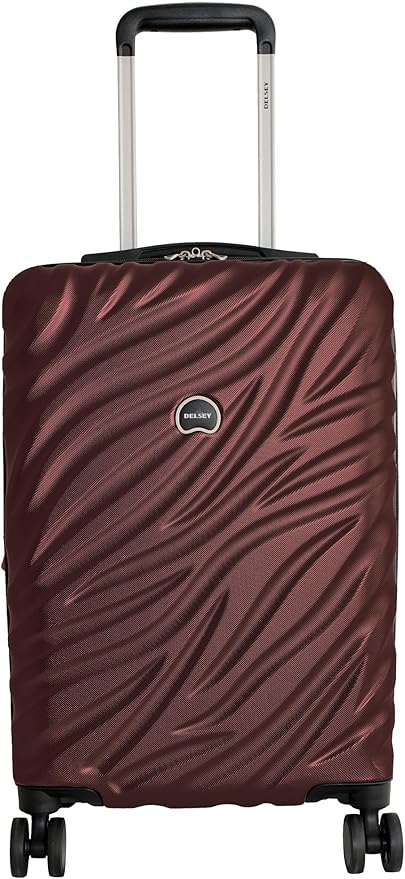 DELSEY PARIS Alexis Durable Luggage Set, Expandable & Lightweight 4-Wheel Spinners, Easy Grip for Smooth Journeys, TSA-Lock Incorporated, Men and Women, Burgundy, 2-Piece Set (21"/25")