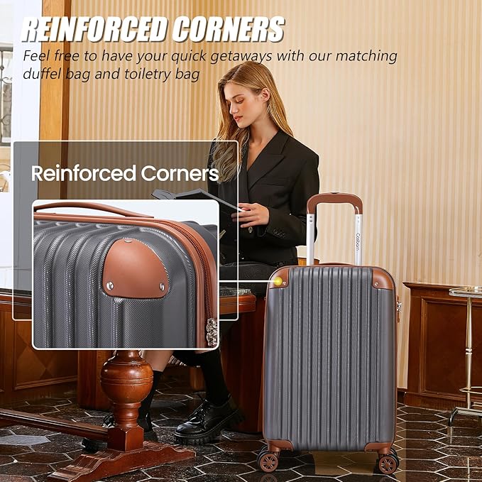 Luggage Sets 5 Piece Suitcases with Wheels, Suitcase Set ABS Hard Case Luggage with TSA Lock Spinner Wheels Durable Travel Luggage