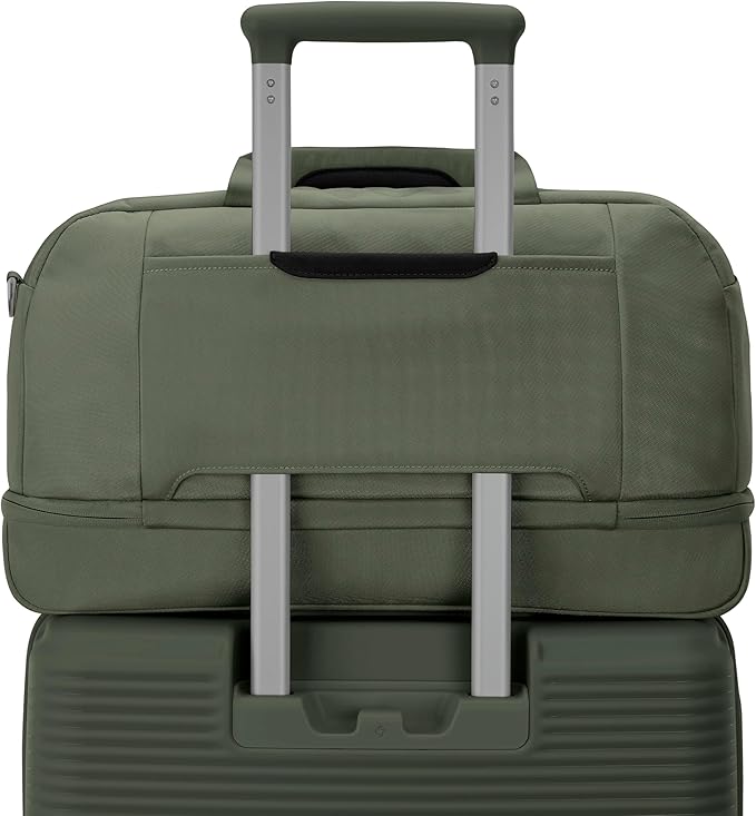 Samsonite Paralux Weekender Duffel Bag, Travel Carry-On Bag with Wide Opening, Drop-Bottom Shoe & Laundry Compartment, AirTag Holder, StackIt Strap - Business & Leisure Travel Bag